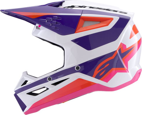 ALPINESTARS SM3 Helmet - Heat - Gloss White/Purple/Pink - Large 8301026-2052-L