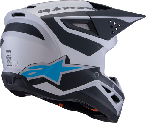 ALPINESTARS SM3 Helmet - Heat - Matte Silver/Blue/Black - 2XL 8301026-1949-XXL