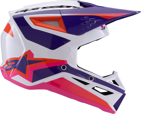 ALPINESTARS SM3 Helmet - Heat - Gloss White/Purple/Pink - Large 8301026-2052-L