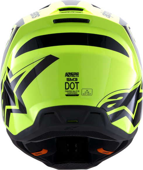 ALPINESTARS SM3 Helmet - Heat - Gloss Yellow Fluo/Black - 2XL 8301026-5011-XXL