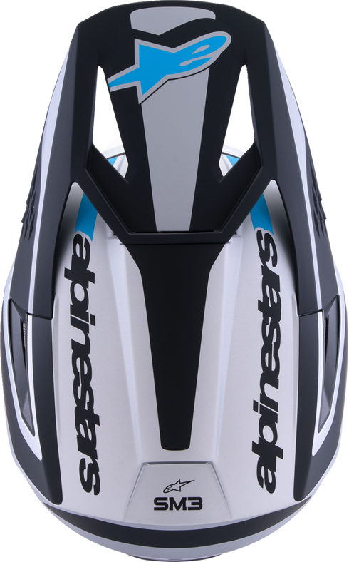 ALPINESTARS SM3 Helmet - Heat - Matte Silver/Blue/Black - 2XL 8301026-1949-XXL