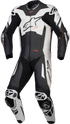 ALPINESTARS GP Plus v4 Sprint 1-Piece Leather Suit - Black/Red Fluo/White - US 38 / EU 48 3150225-1231-48