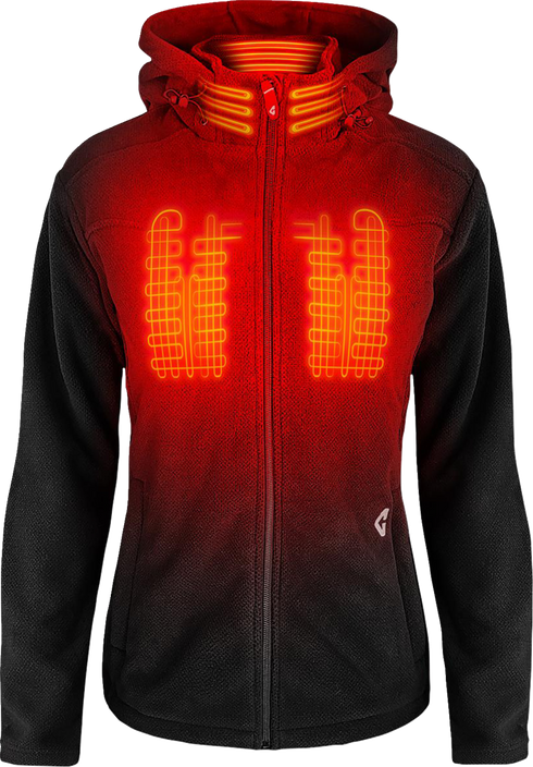 GERBING HEATED CLOTHING Women's 7V Thermite Fleece Heated Jacket 2.0 - Black - XL GER-TFJKT-7V-W-B-XL