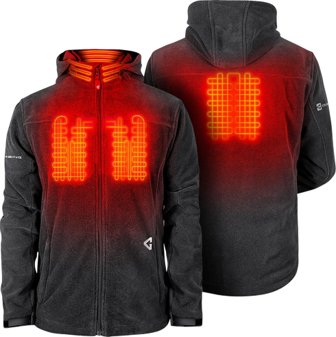 GERBING HEATED CLOTHING 7V Thermite Fleece Heated Jacket 2.0 - Gray - XL GER-TFJKT-7V-M-G-XL