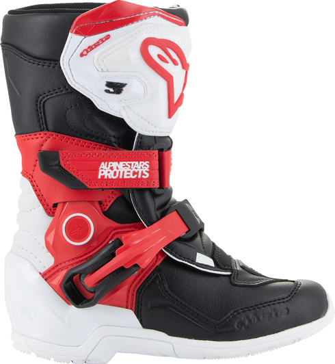 ALPINESTARS Kids Tech 3S Boots - Red/Black/White - US 13 / EU 32 2014524-2030-13