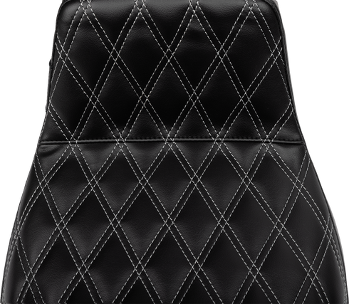 LE PERA Tailwhip Daddy Long Legs Seat - Gray Double Diamond Stitch - FLH/FLT '23-'25 LV-587DLDD-GY01