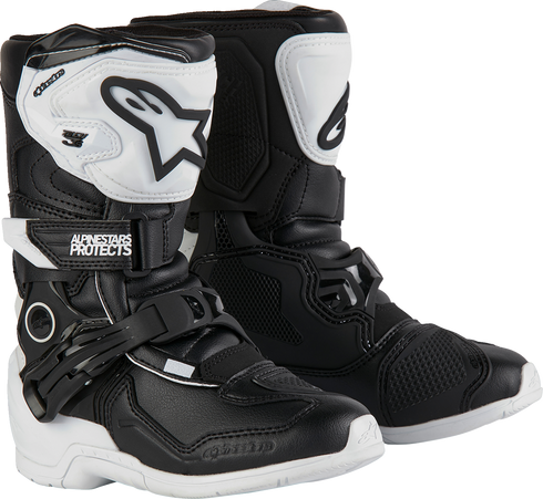 ALPINESTARS Kids Tech 3S Boots - Black/White - US 10 / EU 28 2014524-21-10
