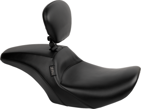 LE PERA Outcast Seat - With Backrest - Plain - FLH/FLT '23-'25 LV-987BR
