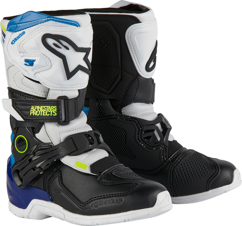 ALPINESTARS Kids Tech 3S Boots - White/Black/Blue - US 13 / EU 32 2014524-2179-13