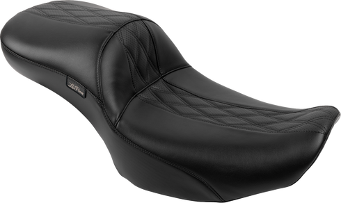 LE PERA Maverick Daddy Long Legs Seat - Without Backrest - Diamond Stitch - HR2 Inlay - FLH/FLT '23-'25 LV-957DLHR2
