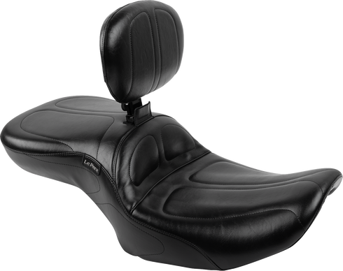 LE PERA Maverick Seat - with Backrest - Black - FLH/FLT '23-'25 LV-957BR
