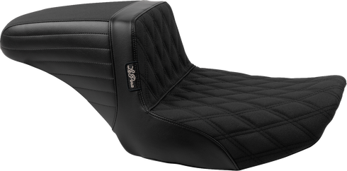 LE PERA Kickflip Seat - Double Diamond Stitch w/ Gripp Tape - FLH/FLT '23-'25 LV-597DDGP