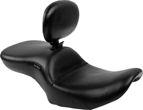 LE PERA Maverick Seat - with Backrest - Smooth - Black - FLH/FLT '23-'25 LV-957BRS