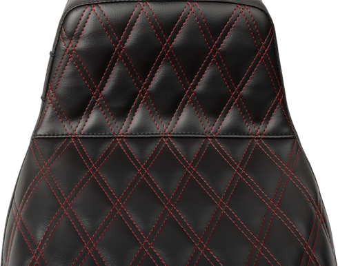 LE PERA Tailwhip Seat - Red Double Diamond Stitch - FLH/FLT '23-'25 LV-587DD-R01