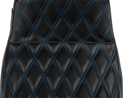 LE PERA Tailwhip Seat - Blue Double Diamond Stitch - FLH/FLT -'23-'25 LV-587DD-BE01
