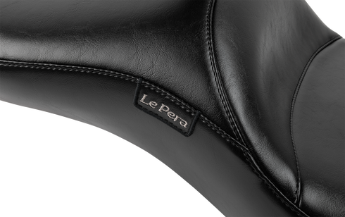 LE PERA Maverick Daddy Long Legs Seat - With Backrest - Smooth - FLH/FLT '23-'25 LV-957DLBRS