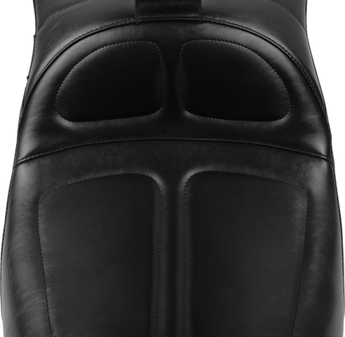LE PERA Maverick Daddy Long Legs Seat - With Backrest - Black - FLH/FLT '23-'25 LV-957DLBR