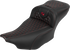 SADDLEMEN Roadsofa™ Extended Reach Seat - with Backrest - Honeycomb - Red Stitch - FLTR/FLHX '23-'24 823-07-190B4