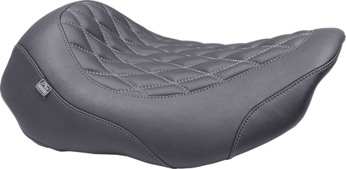 MUSTANG Wide Tripper™ Seat - Solo - Gun Metal Stitching - FLT/FLH '23-'25 88503GM