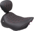 MUSTANG Wide Tripper™ Seat - Solo - Dark Cherry Stitching - FLT/FLH '23-'25 89503DC