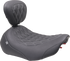 MUSTANG Wide Tripper™ Seat - Solo - Gun Metal Stitching - FLT/FLH '23-'25 89503GM