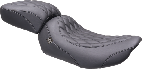 MUSTANG Wide Tripper™ Seat - Solo - Black Stitching - FLT/FLH '23-'25 89503