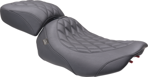 MUSTANG Wide Tripper™ Seat - Solo - Black Stitching - FLT/FLH '23-'25 89503