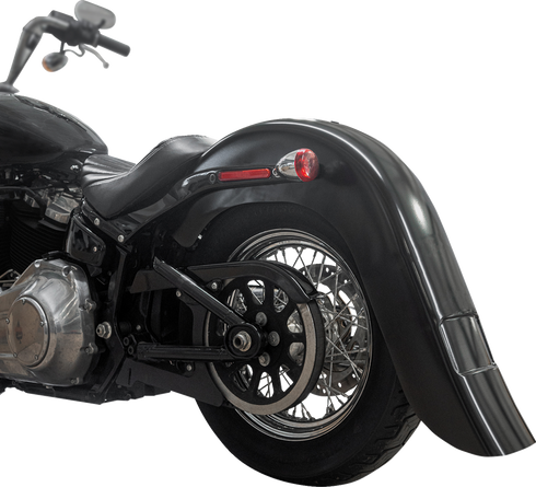 KLOCK WERKS Rear Fender - Vicla Frenched - 9" Extended Rear - Black KWF-02-0313