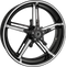 ARLEN NESS Wheel with Hub/Adapter - Factory 24 - Front - Black/Contrast Cut - 21x5.5 91-655