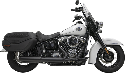 BASSANI XHAUST 4" Slip-On Muffler with 2-1/2" x 10" Baffle Core - Black - 49-State 1S38FB