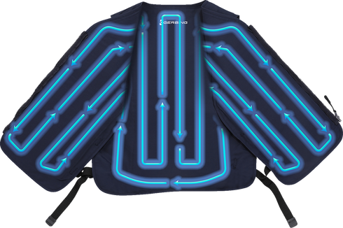 GERBING HEATED CLOTHING 5V Touch Button Circulatory Cooling Vest - Blue GER-CV-5V-N-OS