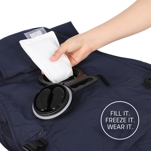 GERBING HEATED CLOTHING 5V Touch Button Circulatory Cooling Vest - Blue GER-CV-5V-N-OS