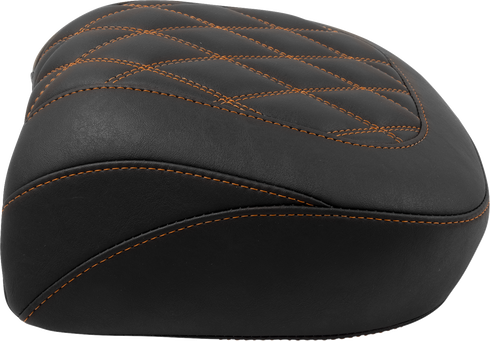 MUSTANG Wide Tripper™ Seat - Passenger - Mandarin Orange Stitching - FLT/FLH '23-'25 88511MO