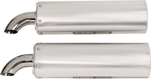TRINITY RACING Full Dual Exhaust System - Brushed - RZR XP 1000 TR-4190D