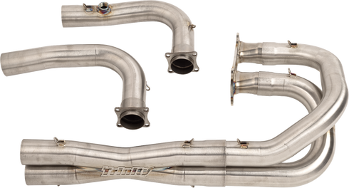 TRINITY RACING Full Dual Exhaust System - Brushed - RZR XP 1000 TR-4190D