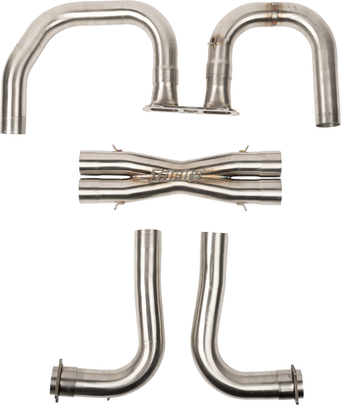 TRINITY RACING Full Dual Exhaust System - Black - RZR XP 1000 TR-4190D-BK