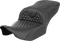 SADDLEMEN Heated RoadSofa™ Seat - Honeycomb Stitch - w/o Backrest - FLH/FLT '23-'24 823-07-189A0