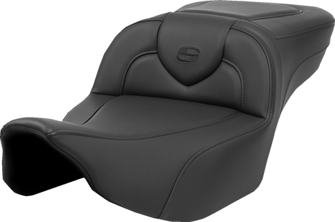 SADDLEMEN Heated RoadSofa™ Seat - Extended Reach - Smooth - w/o Backrest - FLT/FLH ’23-‘24 823-07-188A0