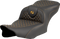 SADDLEMEN Roadsofa™ Seat - Dragon Scale Stitch - Gold Stitch - w/o Backrest - FLTR/FLHX '23-'24 823-07-20807