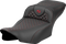 SADDLEMEN Roadsofa™ Extended Reach Seat - Dragon Scale Stitch - Red Stitch - w/o Backrest - FLTR/FLHX '23-'24 823-07-20904