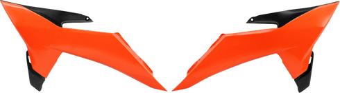 UFO Radiator Covers - Fluorescent Orange/Black - KTM KT05025#FFLU