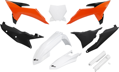 UFO Body Kit - Black/Orange/White - KTM - SX '25 KTKIT532F@444
