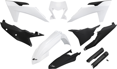 UFO Body Kit - White/Black - KTM - EX '24-'25 KTKIT530F@222