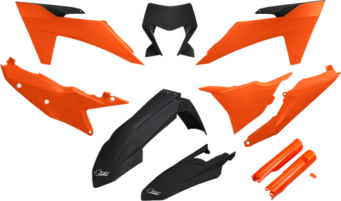 UFO Body Kit - Orange/Black - KTM - EX '24-'25 KTKIT530F@333