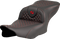 SADDLEMEN Roadsofa™ Seat - Dragon Scale Stitch - Red Stitch - w/o Backrest - FLTR/FLHX '23-'24 823-07-20804
