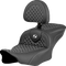 SADDLEMEN Roadsofa™ Seat - Dragon Scale Stitch - White Stitch - w/ Backrest - FLTR/FLHX '23-'24 823-07-208B6