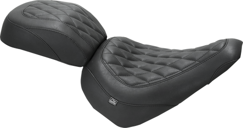 MUSTANG Wide Tripper™ Solo Seat - no Backrest - Diamond - Black Stitch - FXBR '23-'25 85033
