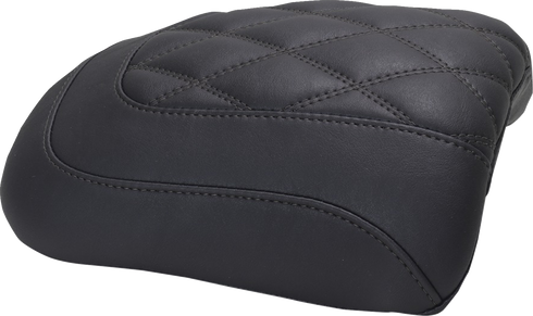 MUSTANG Padded Passenger Seat Cowl - Double Diamond - Black Stitch - FLT/FLH '23-'25 88611
