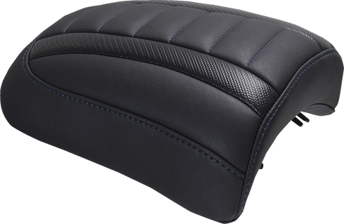 MUSTANG Padded Passenger Seat Cowl - Double Diamond - Sky Blue Stitch - FLT/FLH '23-'25 88611SB