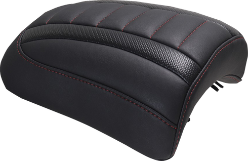 MUSTANG Padded Passenger Seat Cowl - Deluxe - Dark Cherry Stitch - FLT/FLH '23-'25 88610DC